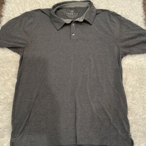 Free Fly Mens Charcoal Gray Short Sleeve Polo Shirt Comfort Adventure Out Size L